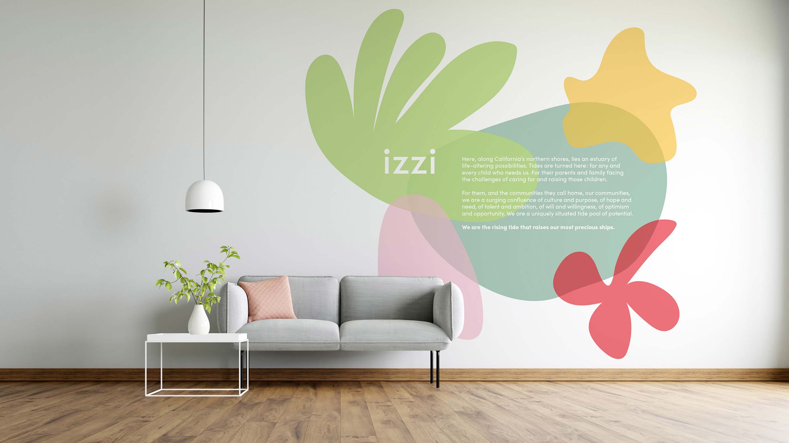 Izzi wall graphic