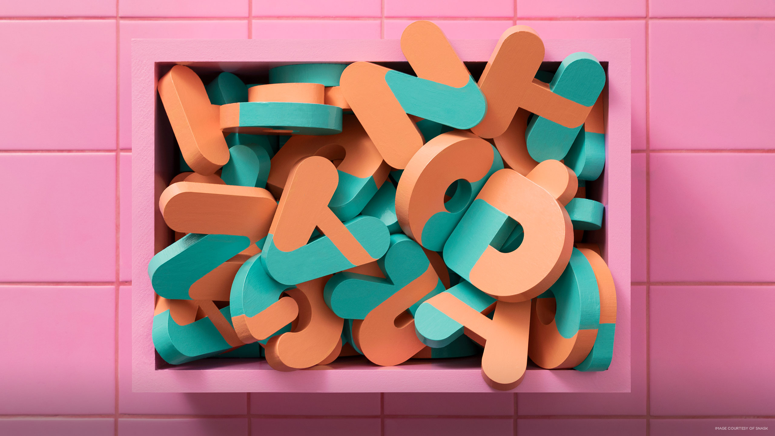 Box of 3d letters